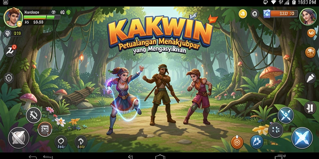 Tampilan gameplay KAKWIN yang penuh aksi dan petualangan.