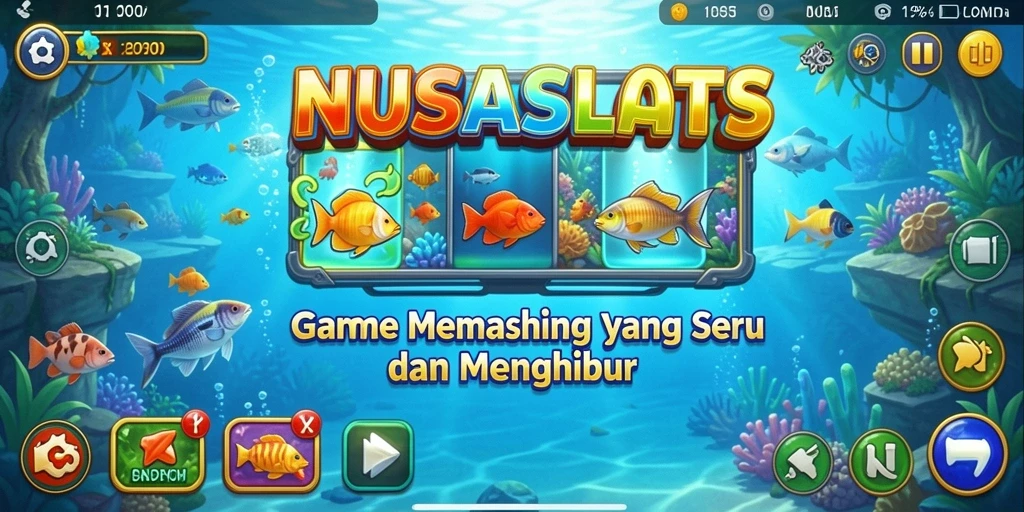 Tampilan gameplay NUSASLOTS dengan aksi memancing yang seru.