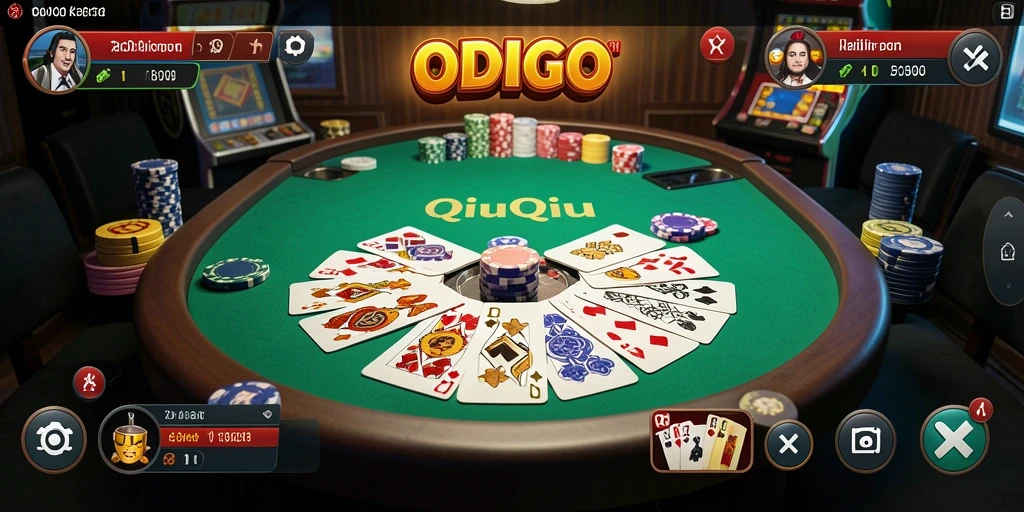 Tampilan screenshot ODDIGO menampilkan gameplay QiuQiu yang mendebarkan.