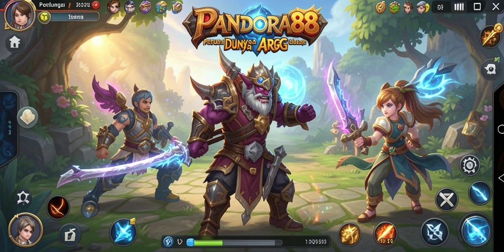 Screenshot gameplay PANDORA88 menampilkan pertarungan seru dalam dunia ARPG.
